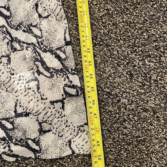 Super Down Dina Draper Sheer Chiffon Maxi Dress Snake Print Medium - Picture 14 of 16